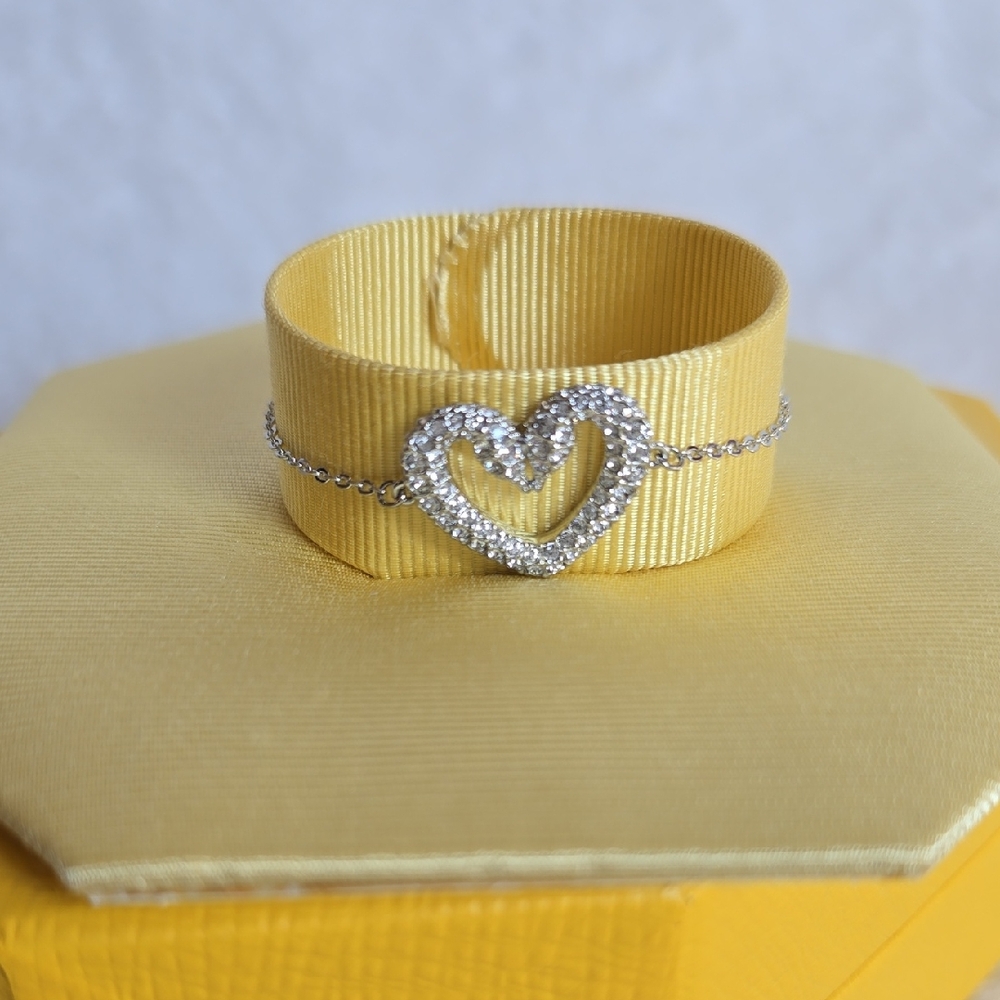Swarovski Sublima Double Swan Heart Bracelet